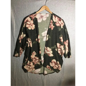 Womens Jodifl Cardigan Floral Open Front Feminine Batwing Worn In Work Teacher